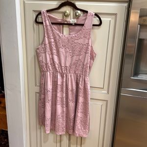 Fancy lace woman’s dress with underlined